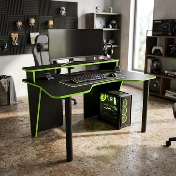 Стіл ігровий комп'ютерний XGAMER GTR 1 120×87 см Чорний з металевим каркасом Для 2 моніторів З надбудовою Навантаження до 150 кг