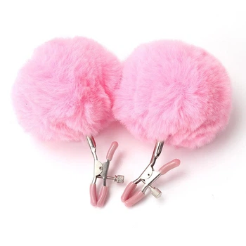 Затискачі для сосків з помпонами Honey Fashion Accessories, рожевий (90к005)
