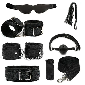 БДСМ-набір еротичних аксесуарів 7-в-1 Honey Fashion Accessories, чорний (90к009)