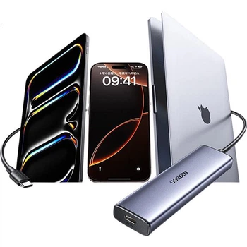 Док-станция расширения UGREEN Type-C, разветвитель USB-C 3.0, 4-портовый адаптер-концентратор, совместима с ноутбуками Apple 17/16, планшетами Mac и iPad.