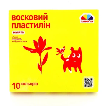 Пластилин восковой Гамма Малыши 10 штук в упаковке - 400473