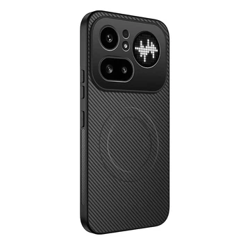 Чехол Carbon Shield with Ring для Nothing Phone (4a) Pro с поддержкой беспроводной зарядки gray