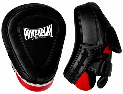 Лапы боксерские PowerPlay 3042 PU черно-белые 2 шт (PP_3042)