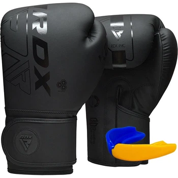Боксерські рукавиці RDX F6 KARA Matte чорні 6 унцій (BGR-F6MB-6OZ)