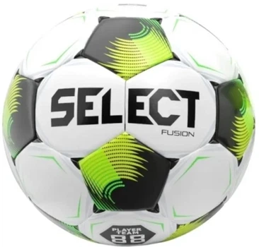 Футбольний м'яч Select Fusion V26 біло-чорний, розмір 5, 32 панелі, поліуретан, ручна зшивка, для тренувань та матчів на натуральному та штучному покритті(OB_A54EDA4776AA)
