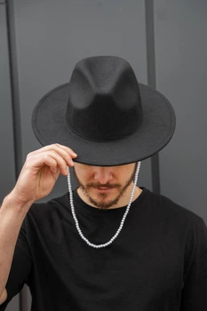 Чоловічий Капелюх Without Fedora З Перлинами Black