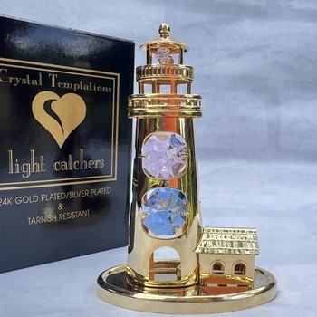 Фигурка с камнями Swarovski Маяк 9х6,5 см 1601092