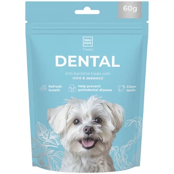 Лакомство для собак WAUDOG Treats Dental Палочка для чистки зубов с мятой и водорослями, 60 г (4459)