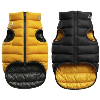 Двусторонняя курточка для собак AiryVest жёлто-чёрная, XS22 (1537)