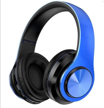 Bluetooth Наушники беспроводные B39 со светодиодными вставками, синие