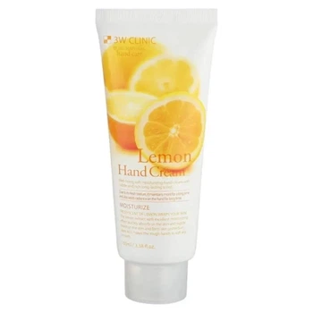 Освітлювальний крем для рук з екстрактом лимону 3W Clinic Lemon Hand Cream, 100 мл