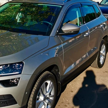 Дефлекторы окон VL-Tuning на Skoda Karoq 18- кроссовер (накладные)