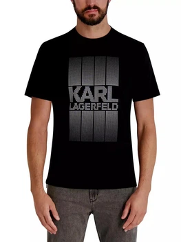 Футболка бавовняна чоловіча Karl Lagerfeld 169806945 L Чорна (1159865475)