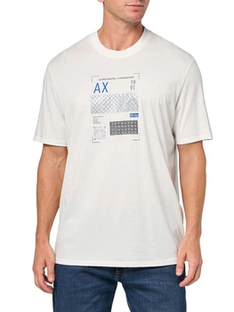 Футболка бавовняна чоловіча Armani Exchange 206986888 2XL Молочна (1159932936)