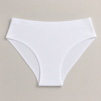 Бесшовные трусики слипы 2XL белые Lulola 1236