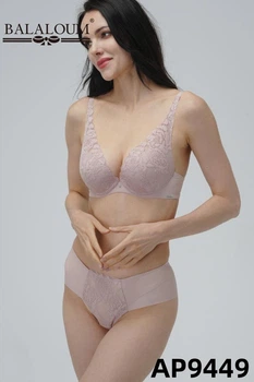 Комплект белья: бюстгальтер push-up и бразилианы 9449 Balaloum пудра 85C/XL