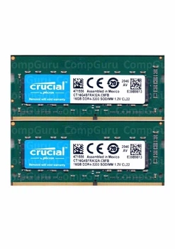 Комплект оперативної пам'яті для ноутбука Crucial 32GB (2x16GB) DDR4 3200MHz SO-DIMM (CT16G4SFRA32A.C8FB)