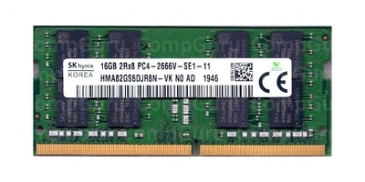 Оперативна пам'ять для ноутбука SK hynix 16GB DDR4 2666MHz SO-DIMM 2Rx8 (HMA82GS6DJR8N-VK) PC4-2666V 1.2 В код CG-439684586