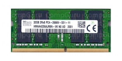 Оперативна пам'ять для ноутбука SK hynix 32GB DDR4 2666MHz SO-DIMM 2Rx8 CG-445452575 (HMAA4GS6AJR8N-VK) к