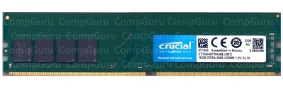 Оперативна пам'ять для ПК Crucial 16GB DDR4 2666MHz UDIMM (CT16G4DFRA266.C8FE)
