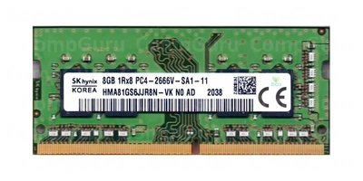Оперативна пам'ять для ноутбука SK hynix 8GB DDR4 2666MHz SO-DIMM 1Rx8 (HMA81GS6JJR8N-VK)
