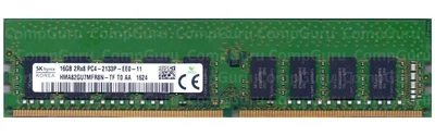 Оперативна пам'ять для ПК SK hynix 16GB DDR4 2133MHz UDIMM ECC 2Rx8 (HMA82GU7MFR8N-TF)