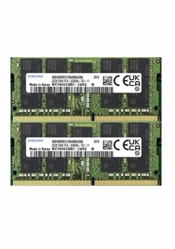 Комплект оперативної пам'яті для ноутбука Samsung 64GB (2x32GB) DDR4 3200MHz SO-DIMM ECC 2Rx8 (M474A4G43BB1-CWEQ)