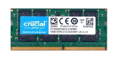 Оперативна пам'ять для ноутбука Crucial 16GB DDR4 2133MHz SO-DIMM (CT16G4SFD8213.C16FBR1)