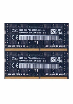 Комплект оперативної пам'яті для ноутбука SK hynix 64GB (2x32GB) DDR4 2666MHz SO-DIMM 2Rx8 (HMAA4GS6CJR8N-VK)