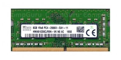 Оперативна пам'ять для ноутбука SK hynix 8GB DDR4 2666MHz SO-DIMM 1Rx8 (HMA81GS6CJR8N-VK) код CG-439684712