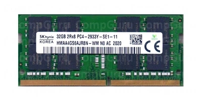 Оперативная память для ноутбука SK hynix 32GB DDR4 2933MHz SO-DIMM 2Rx8 (HMAA4GS6AJR8N-WM)