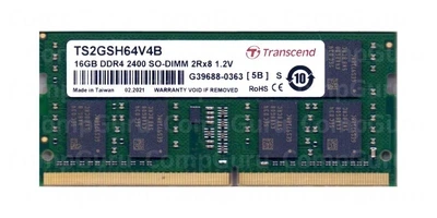 Оперативная память для ноутбука Transcend 16GB DDR4 2400MHz SO-DIMM 2Rx8 (TS2GSH64V4B)