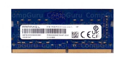 Оперативна пам'ять для ноутбука Ramaxel 8GB DDR4 3200MHz SO-DIMM 1Rx8 (RMSA3320KE78HAF-3200)