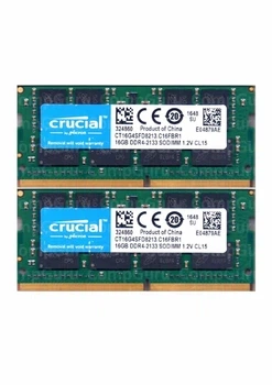 Комплект оперативної пам'яті для ноутбука Crucial 32GB (2x16GB) DDR4 2133MHz SO-DIMM (CT16G4SFD8213)