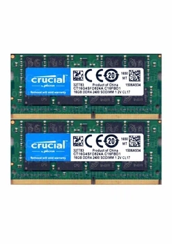 Комплект оперативной памяти для ноутбука Crucial 32GB (2x16GB) DDR4 2400MHz SO-DIMM (CT16G4SFD824A.C16FBD1)