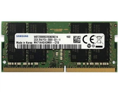 Оперативная память для ноутбука Samsung 32GB DDR4 2666MHz SO-DIMM (M471A4G43MB1-CTD)
