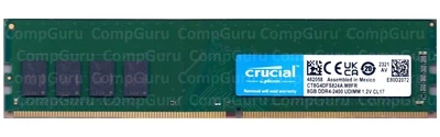 Оперативная память для ПК Crucial 8GB DDR4 2400MHz UDIMM (CT8G4DFS824A.M8FR)
