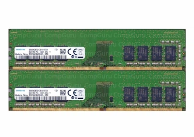 Комплект оперативной памяти для ПК Samsung 16GB (2x8GB) DDR4 2400MHz UDIMM 1Rx8 (M378A1K43BB2-CRC)