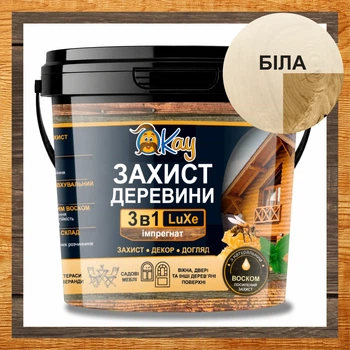 Просочення для деревини OKAY LuXe Імпрегнат 3 в 1 3 л Біла