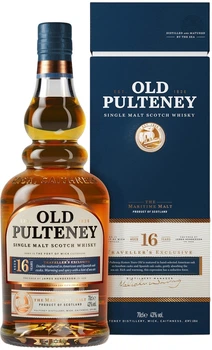 Виски Old Pulteney 16 Years Old Single Malt Scotch Whisky 0.7 л 43% в подарочной упаковке (5010509882989)