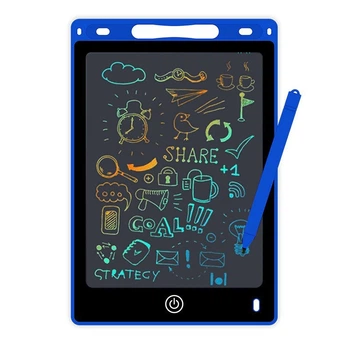 Планшет для рисования LCD 8.5" цветной со стилусом и блокировкой экрана для детей и взрослых синий 29795