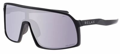 Окуляри Relax Prati black matt, лінза smoke ( TAC 1,0mm Polarized), flash mirror, кат. 3 (мʼякий чохол з лого Relax)