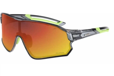 Окуляри Relax Artan grey crystal, лінза smoke (TAC 1,1mm Polarized), black red revo , кат. 3 (мʼякий чохол з лого Relax)