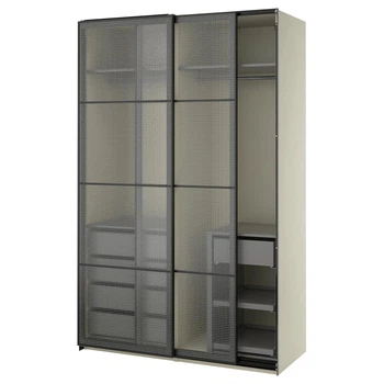 Шафа з розсувними дверима ІКЕА PAX / LUNDBRÄSMA 150x66x236 см (s79617896)