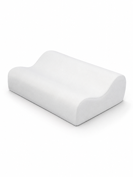 Подушка ортопедическая анатомическая 49×28 см с эффектом памяти Memory Foam для сна на боку и спине, поддержки головы и шеи, с наволочкой, белая (49676104)