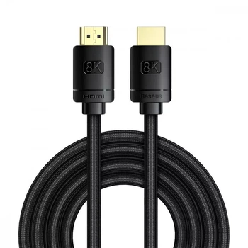 Кабель Baseus High Definition HDMI 8K to HDMI 8K HDMI 2.1 (48 Гбіт/с) 2м Black (CAKGQ-K01)
