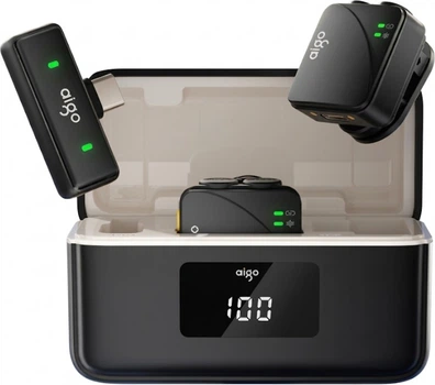 Микрофон петличный Aigo S31 беспроводной, для TikTok, ИИ