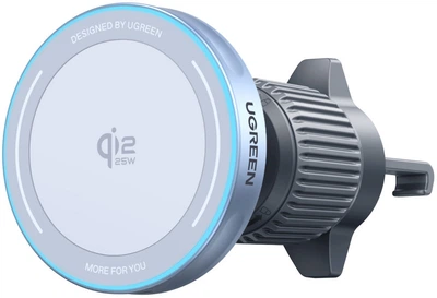 Автодержатель для телефона с беспроводной зарядкой UGREEN W758 Magnetic 25W Qi2.2 Starlight Blue (UGR-55967)