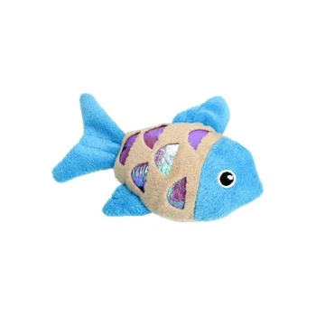 Игрушка HIPPIE PET для котов Рыбка синяя 11,5 см