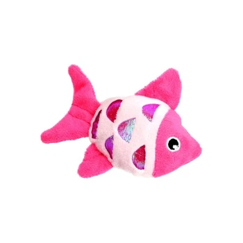Игрушка HIPPIE PET для котов Рыбка розовая 11,5 см